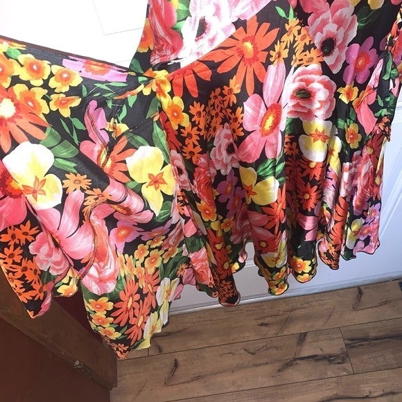 ASOS DESIGN Maxi Slip Dress With Plait Belt In 70s Floral Print Size 4 - Picture 8 of 13